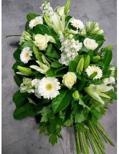 Gerbe façon bouquet blanche