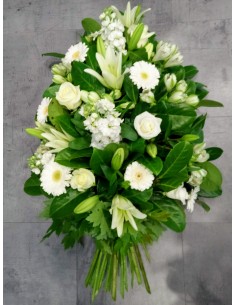 Gerbe façon bouquet blanche 2