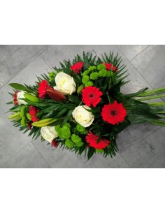 Gerbe façon bouquet rouge